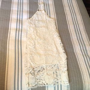 White/Ivory Lace Dress - Midi